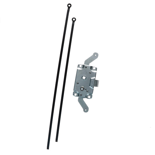 Cargo door lock mechanism with locking rods right front /left rear