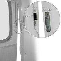 Rear cargo door guide / door