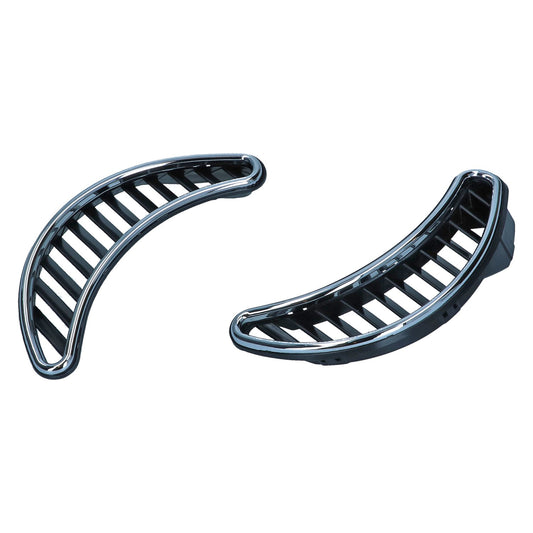 Quarter grilles Black/Stainless, chromed