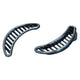 Quarter grilles Black/Stainless, chromed