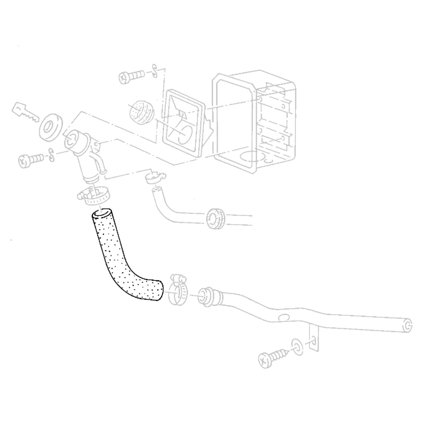 Fuel filler neck hose, Syncro