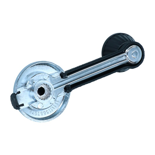 Window crank 'original style' - black/chrome Beetle, Karmann Ghia 08/67-07/69 Bus 08/67-07/69 Type 3 08/67-07/71 Type4