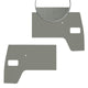 Front door panels, grey, as pair