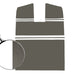 Roof panel set, double cab, grey