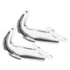 Front hood hinge, chrome, pair