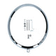 Headlight rim, screws at 20:20