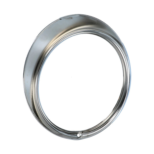 Headlight rim, chrome, 1 screw  - Hella Beetle 08/67- Bus 08/67-07/79 Type 181
