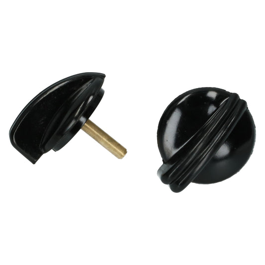 Knob wiper-/ lightswitch bakelite, black (pair)