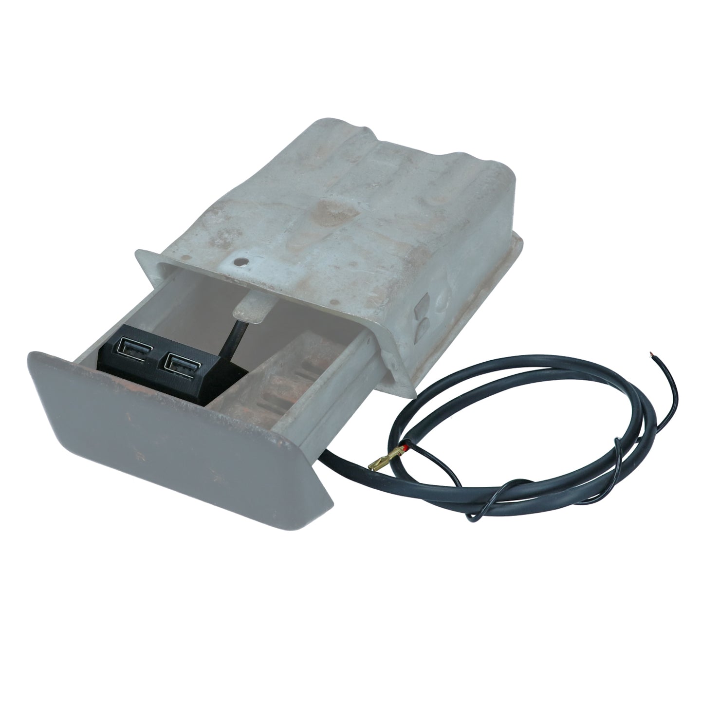 USB charger for ashtray, 12 Volt (metal ashtray)