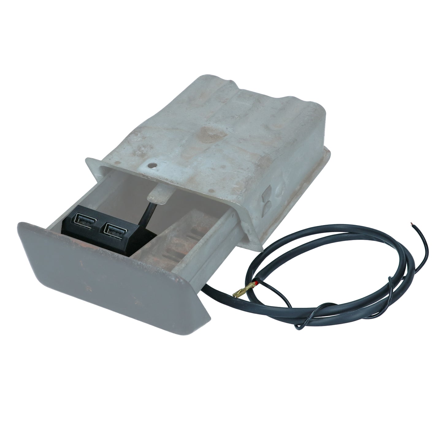 USB charger for ashtray, 12 Volt (metal ashtray)