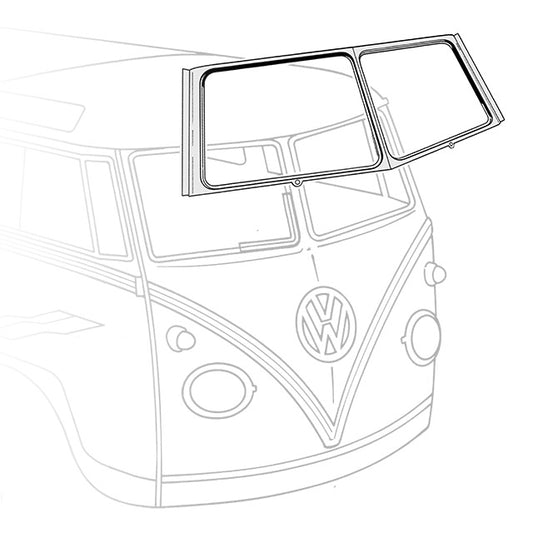 Window screen panel, complete SPLIT Bus -07/67