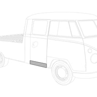 Sill under cargo door, Double cab