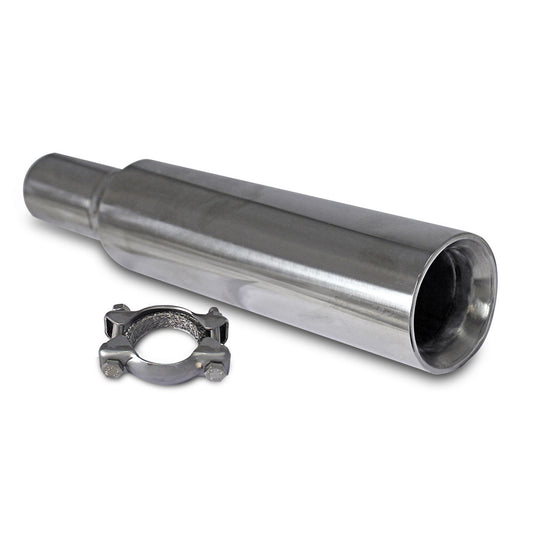 Exhaust pipe with bracket 'GT style' - Stainless Steel