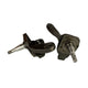Lowered spindles for drum brakes, as pair