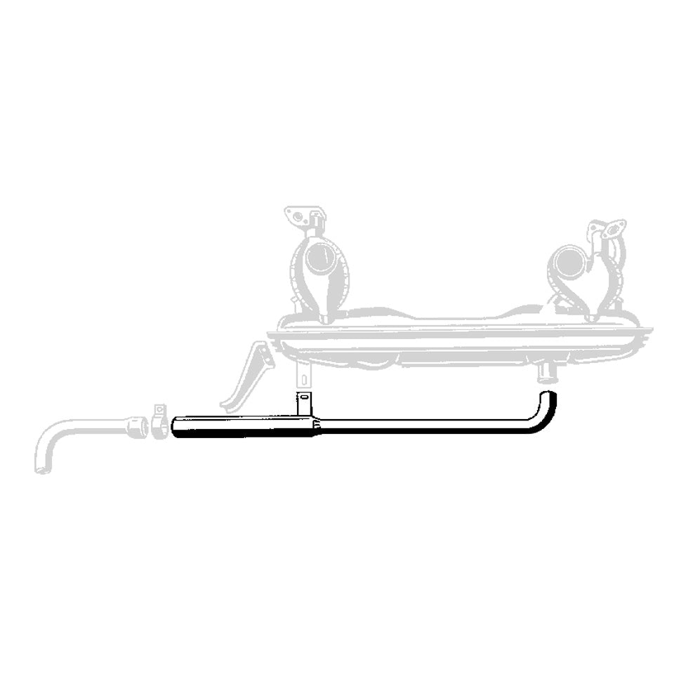 Exhaust pipe, for 3-piece exhaust pipe