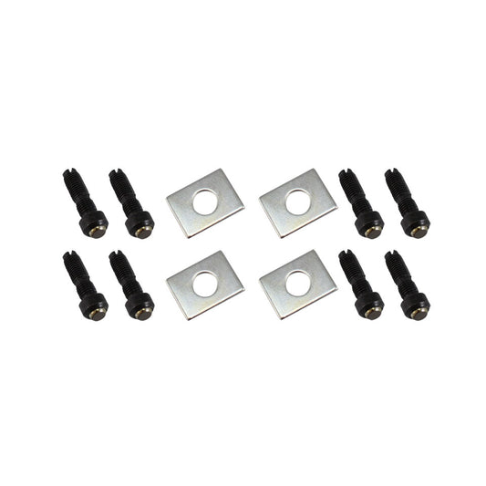 Adjuster screws, provided with swivel feet