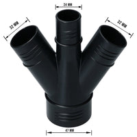 Connector heaterhose front, 3-way