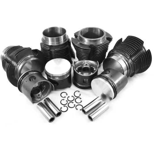 AA Performance Barrel and Piston Kit 1200cc Flat Top 87mm Case Spigot: Beetle (1960-1969, 1978-1979), T2 Split Bus (1960-1963), Karmann Ghia (1960-1969)
