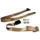 Lap belt 2 point static with modern buckle and cream webbing