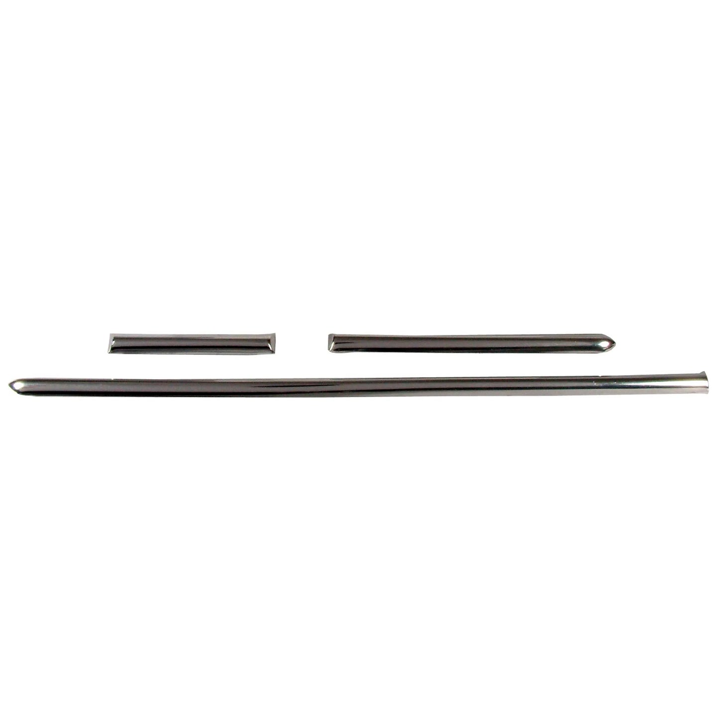 Three Piece Dashboard Trim Set in Chrome: Beetle (1958-1969), Beetle Cabrio (1960-1969)