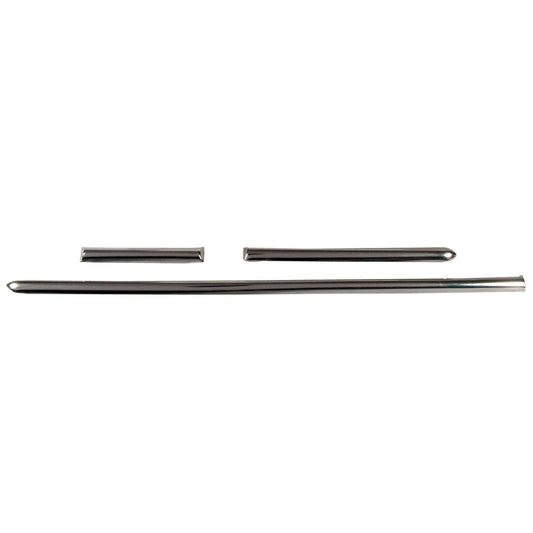 Three Piece Dashboard Trim Set in Chrome: Beetle (1958-1969), Beetle Cabrio (1960-1969)