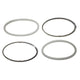 1200 Rear Light Chrome Trims & Seals Pair: Beetle (1961-1974)
