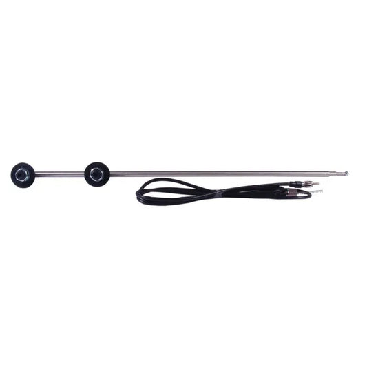 Aerial Dual Mount Chrome with Chrome Mounts: Beetle (1950-1979), T2 Bay (1968-1979), T2 Split Bus (1950-1967)