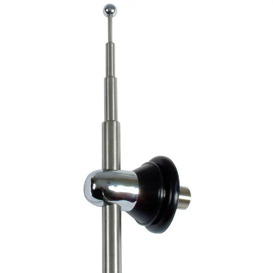 Aerial Dual Mount Chrome with Chrome Mounts: Beetle (1950-1979), T2 Bay (1968-1979), T2 Split Bus (1950-1967)