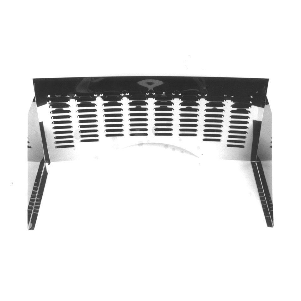 Firewall, stainless steel, with louvres