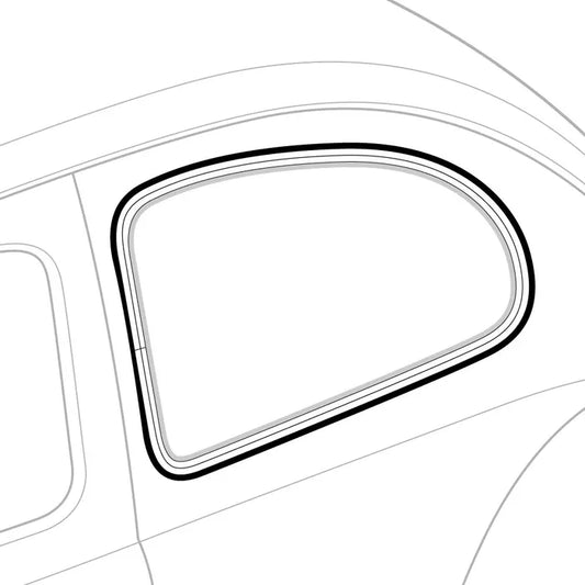 Outer Rubber Seals for Pop-Out Rear 1/4 Windows Beetle (1952-1964)