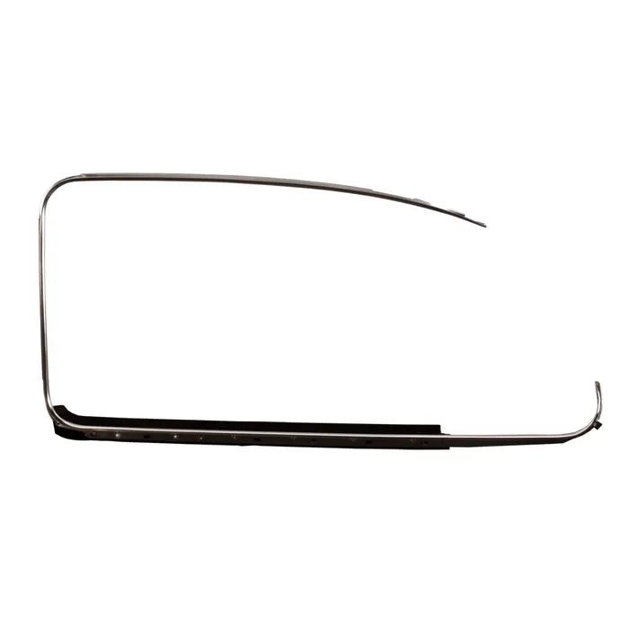 Outer Window Aluminium Trim with Scraper for the Right Side: Beetle (1965-1979)