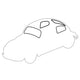 Window Seal set with Metal Trim Recess for Fixed Windows: Beetle (1957-1964)