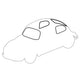 Window Seal set with Plastic Trim Recess for Fixed Windows 1303: Beetle (1973-1979)
