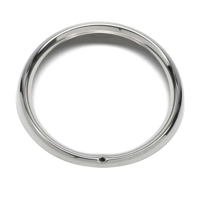 Headlight Rim, Stainless Steel, 1 Screw Hole Fixing: Beetle (1974-1979), T2 Bay (1974-1979), Beetle Cabrio (1974-1979)