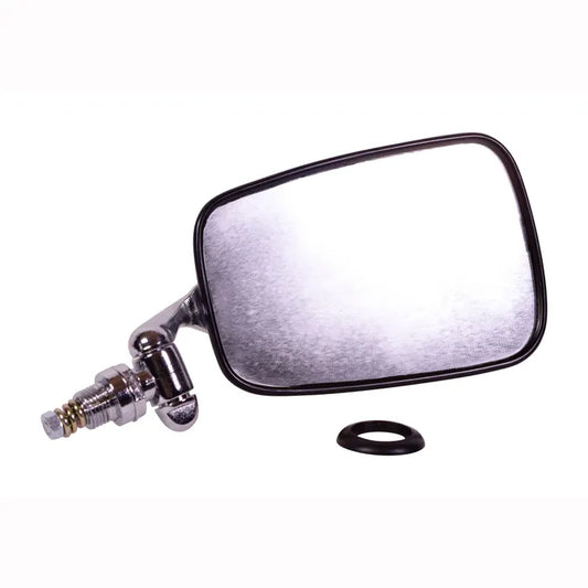 Wing Mirror with Chrome Arm, Stainless Steel Head and Black Trim Right: Beetle (1968-1979)