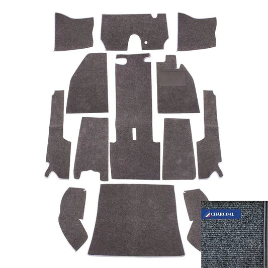 Carpet Set For Right Hand Drive Charcoal: Beetle (1958-1964)