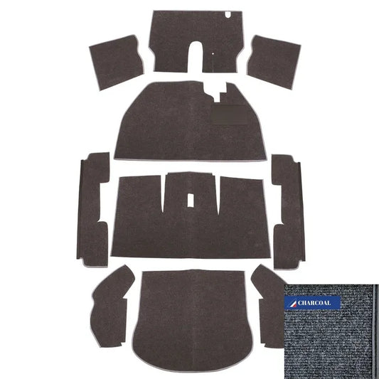 Carpet Set for Right Hand Drive Charcoal: Beetle (1964-1968)