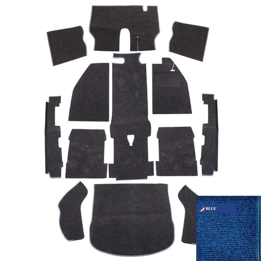 Carpet Set for Right Hand Drive Blue: Beetle (1973-1979)