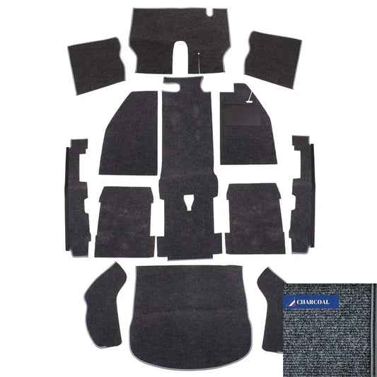 Carpet Set for Right Hand Drive Charcoal: Beetle (1973-1979)