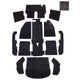 Carpet Set for Right Hand Drive Dark Grey Perlon: Beetle (1973-1979)