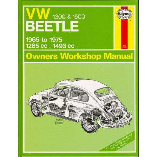VW 1300 ,  1500 Beetle Manual, English, J.H. Haynes