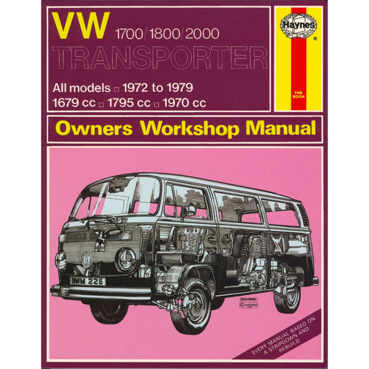 VW 1700/1800/2000 Transporter Manual, English, J.H. Haynes