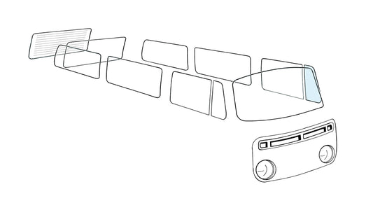 Vent wing window open, left