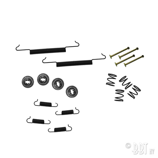 Brake shoes mounting kit, front / rear