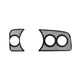 Dashgrill gauge holder set, 3 hole 52mm, black, RHD