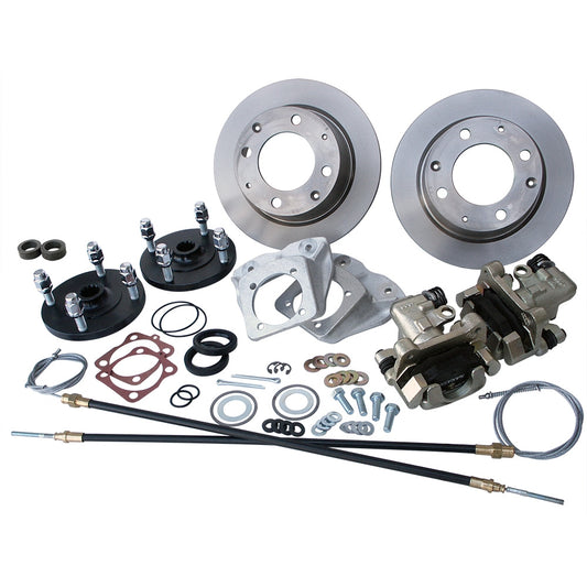 Brake disc kit for gearbox with swing axles, 4x130