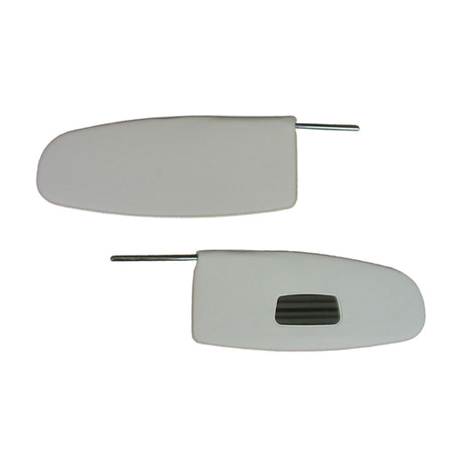 Sun visors, pair, white, with mirror