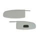 Sun visors, pair, white, with mirror