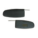 Sun visors, pair, black, with mirror