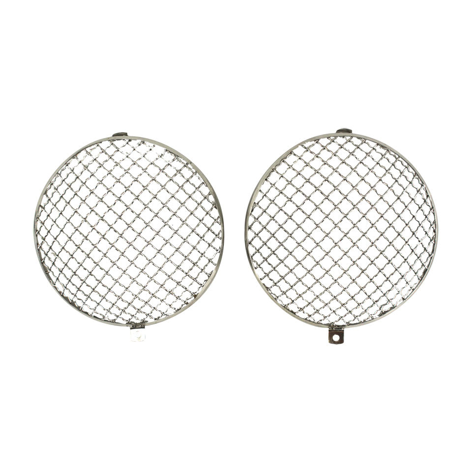 Headlight grilles 'Vintage' stainles steel, as pair